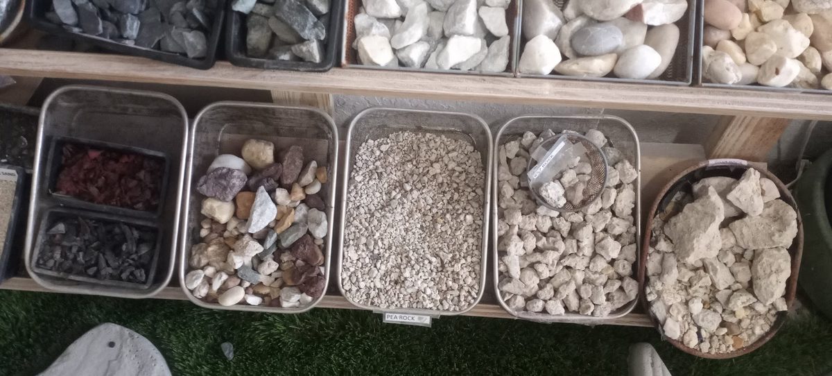 Stone and rock samples for landscape jobs